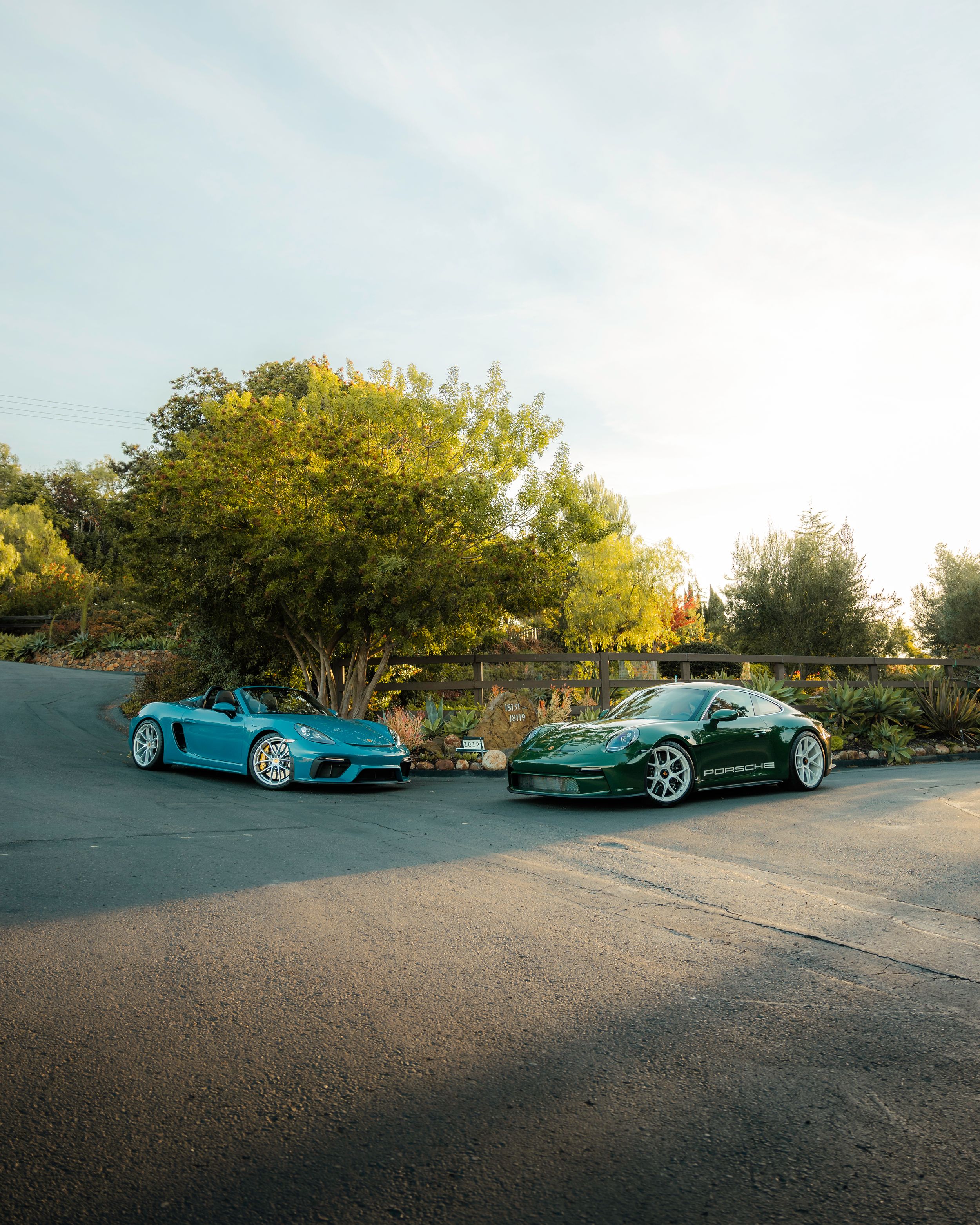 Porsche 911 S/T on an early morning.