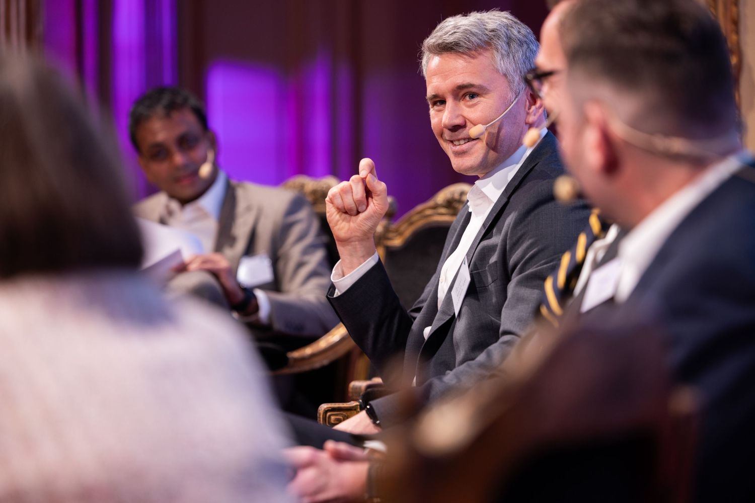 Panel diskussion at a formal conference event at Grand Hôtels Sepegelsal.