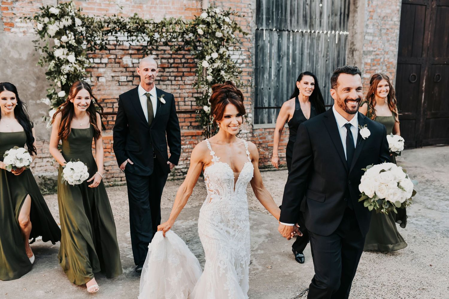 Fun wedding party photography at The Cotton Mill in McKinney