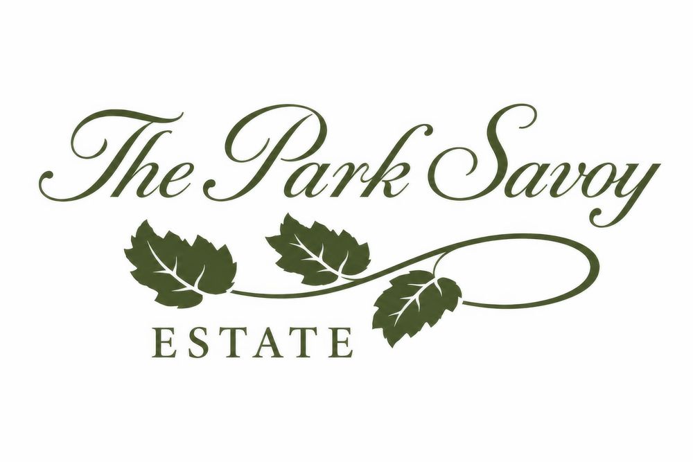 The Park Savoy Estate elegant green leaf logo design for a wedding venue.