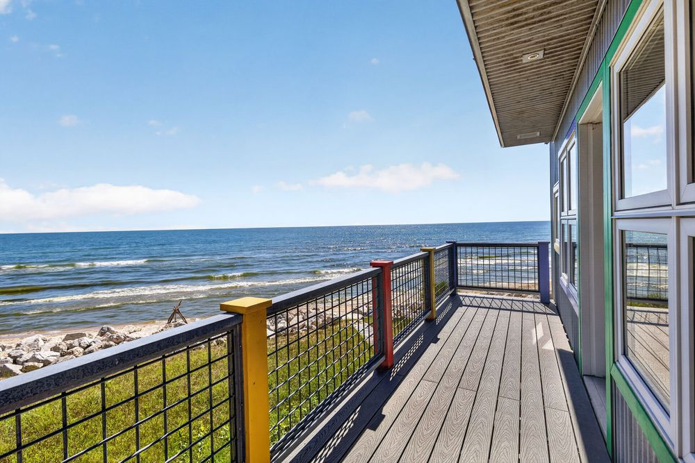 Upper deck of the Crayola House overlooking Lake Michigan in Oostburg