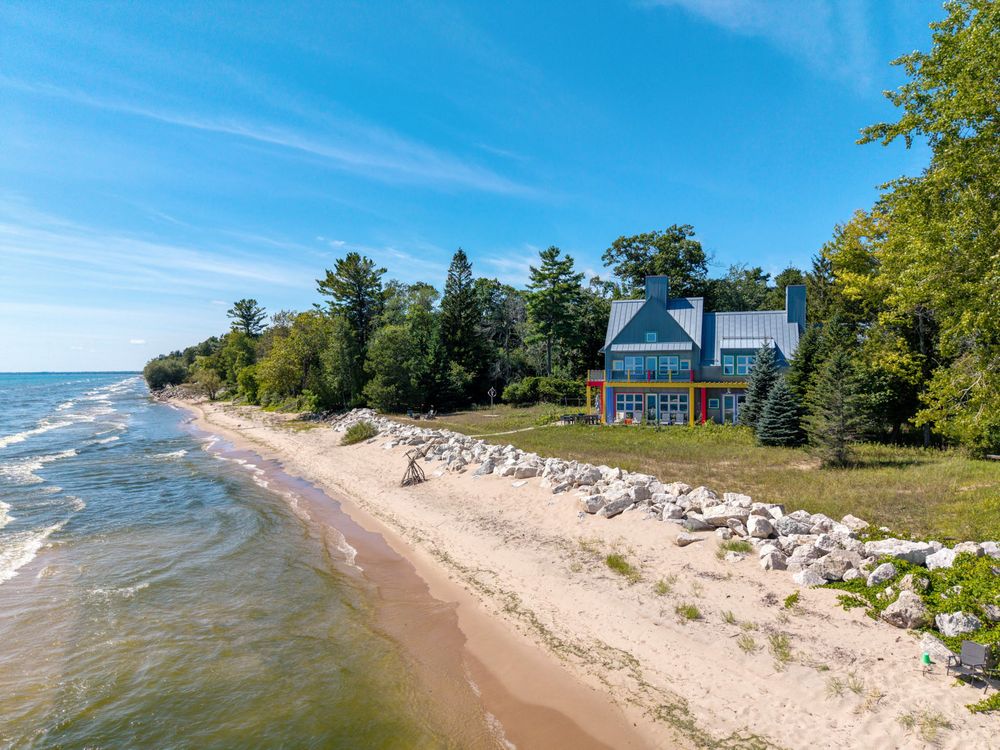 Crayola House private beach and Lake Michigan shoreline in Oostburg, Wisconsin