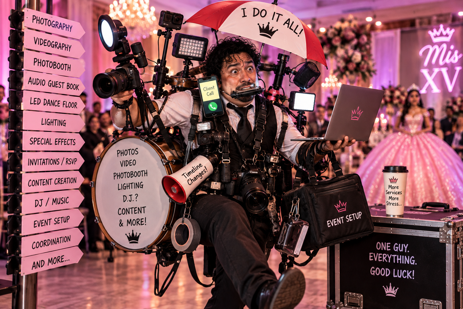 Keller quinceañera photographer provides experienced DFW quince photography, professional video and dedicated photobooth event coverage