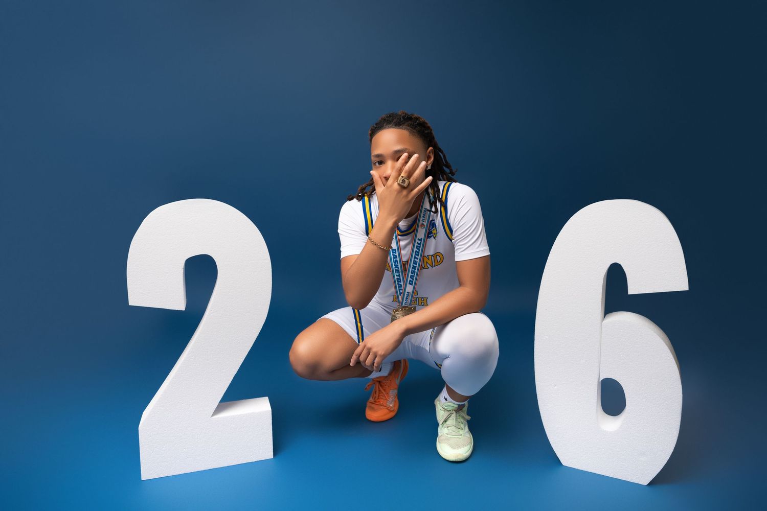 A sequence of large white numbers 0 through 6 displayed against a deep blue background.