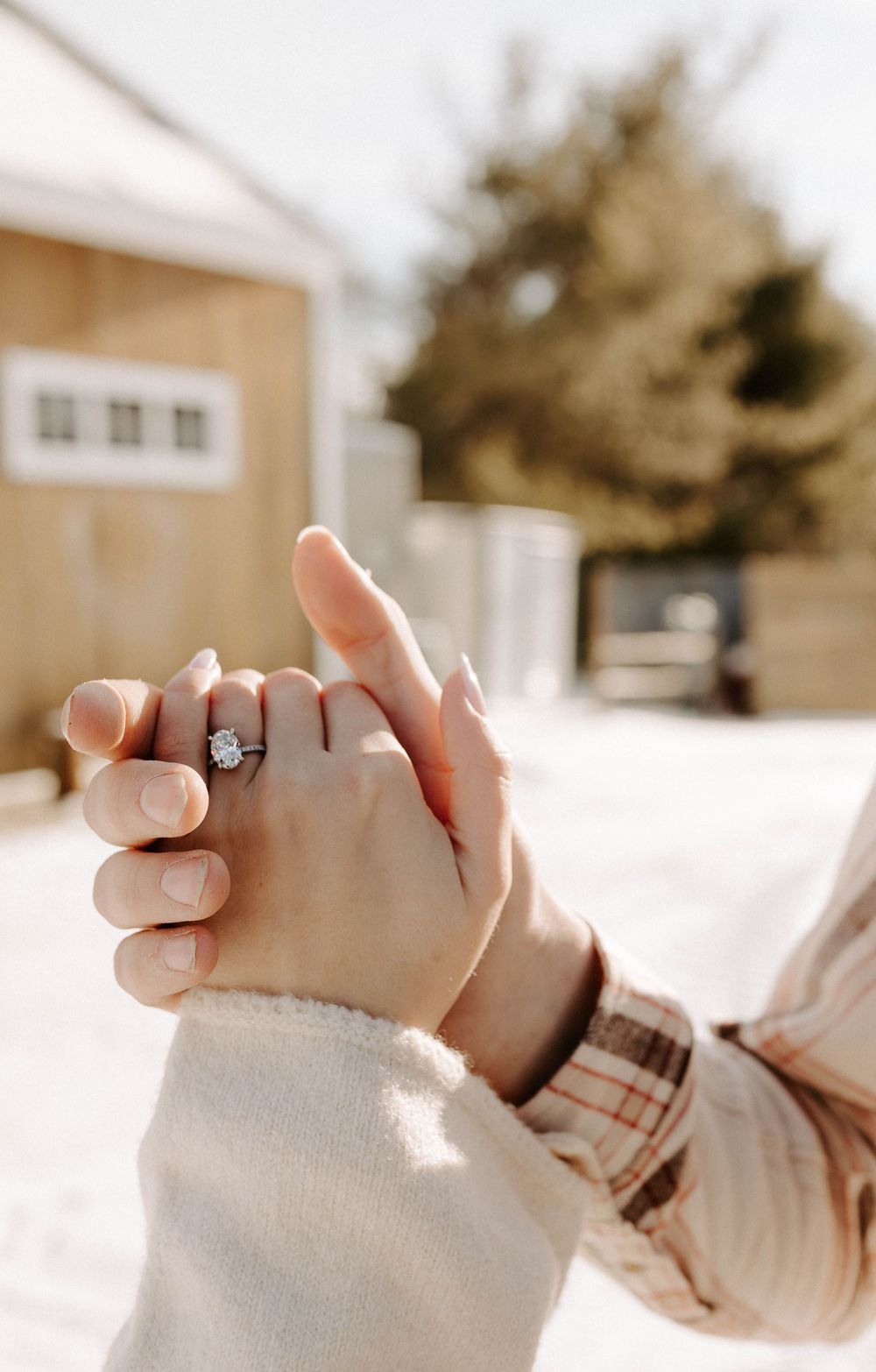 Engagement photoshoot at the wedding venue.
