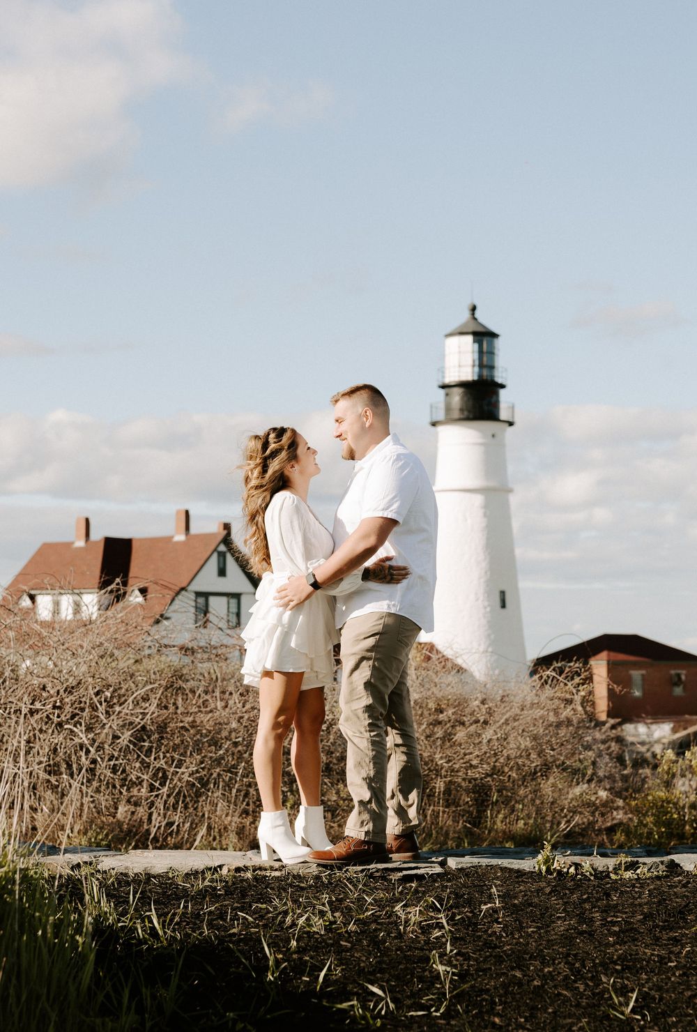 Engagement photo session in Portland, Maine.