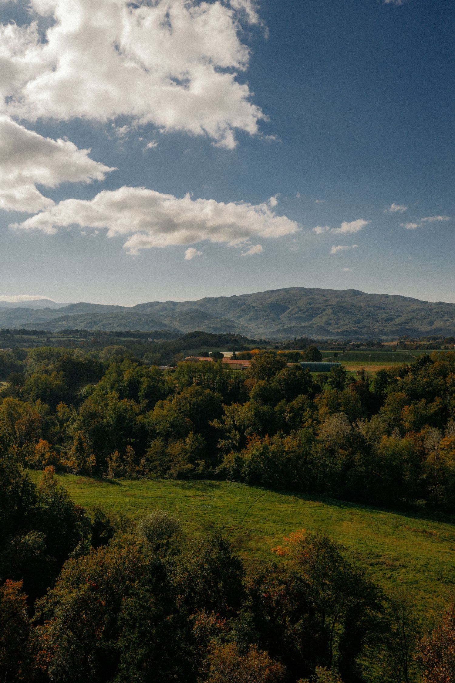 Lee and Leandro — Swiss mountain landscape, aerial view of their destination wedding location | POST-TALES WEDDS.