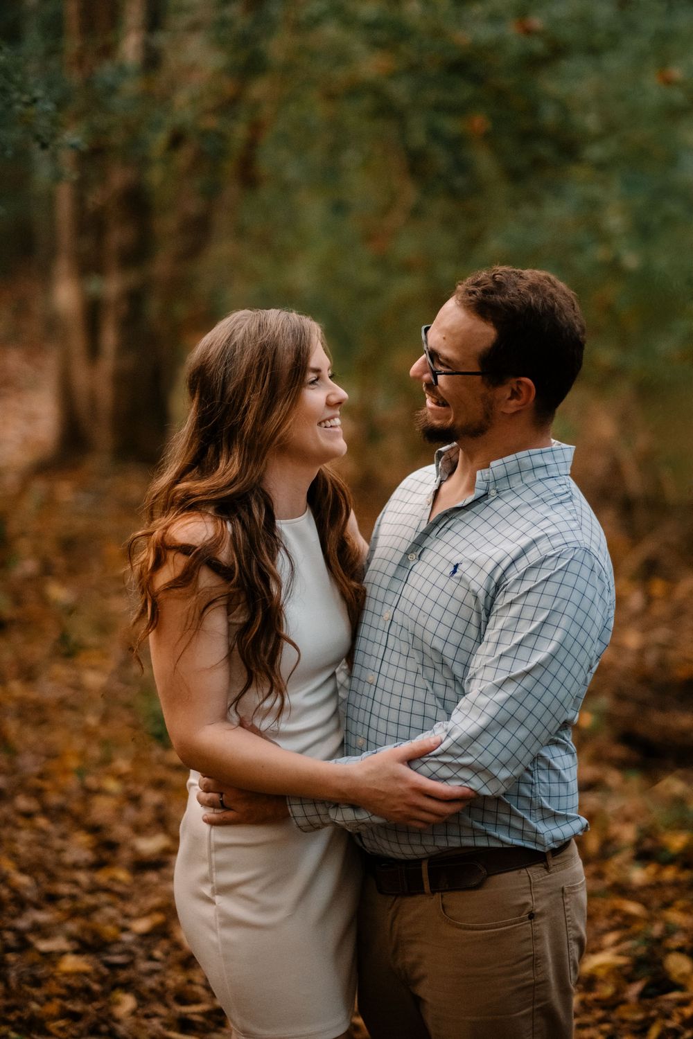 Couple looking at each other family photo session Lafayette