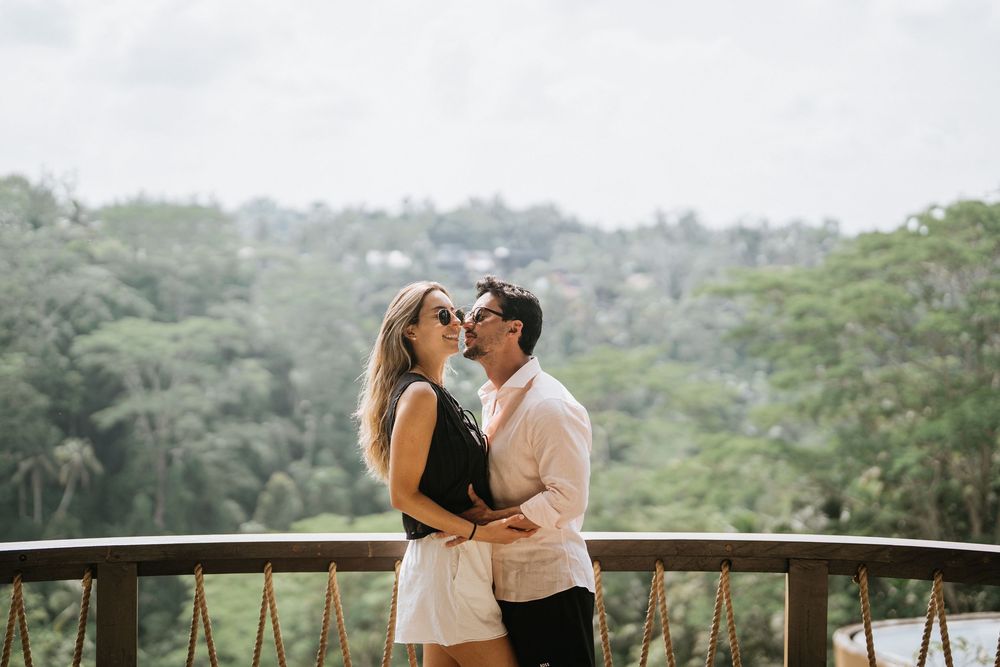 Honeymoon couple photography in Bali at a luxury resort