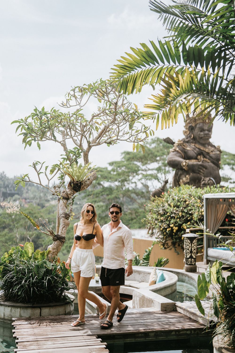 Honeymoon couple photography in Bali at a luxury resort