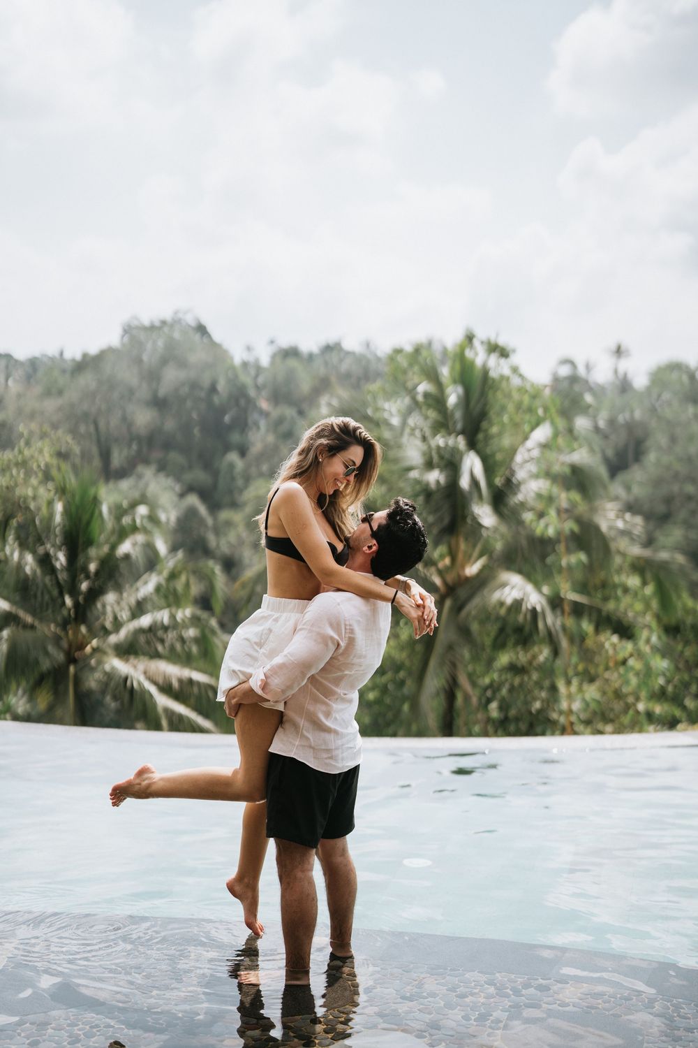 Honeymoon couple photography in Bali at a luxury resort