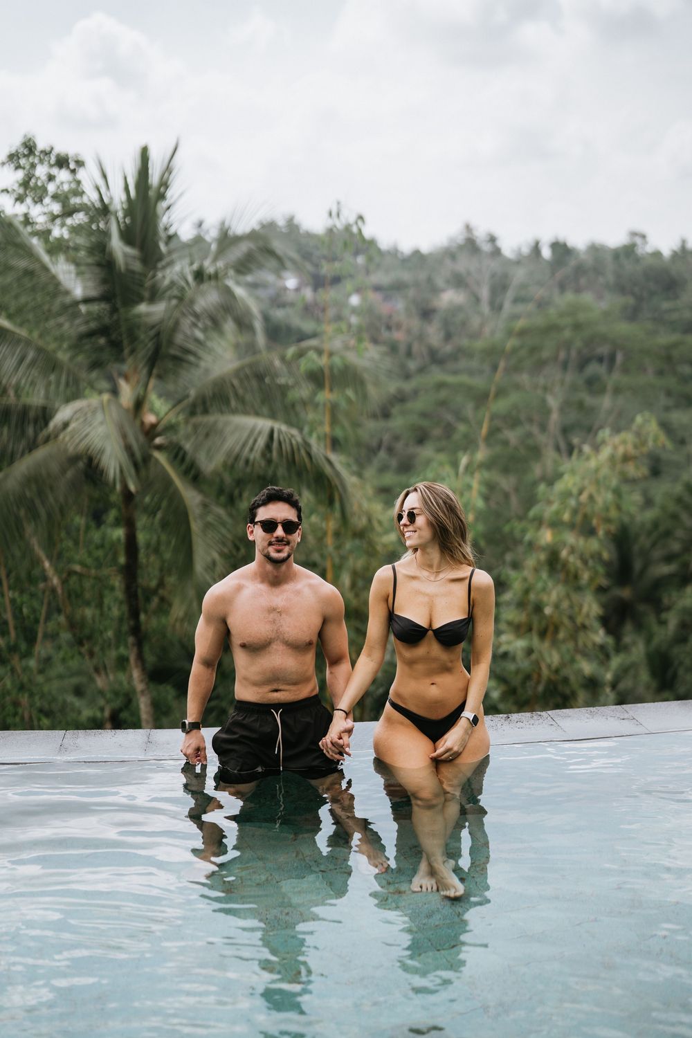 Honeymoon couple photography in Bali at a luxury resort