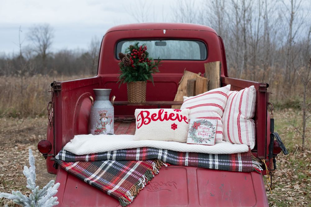 Antique Red Truck - Country View Photos outdoor venue 
in Dimondale, MI