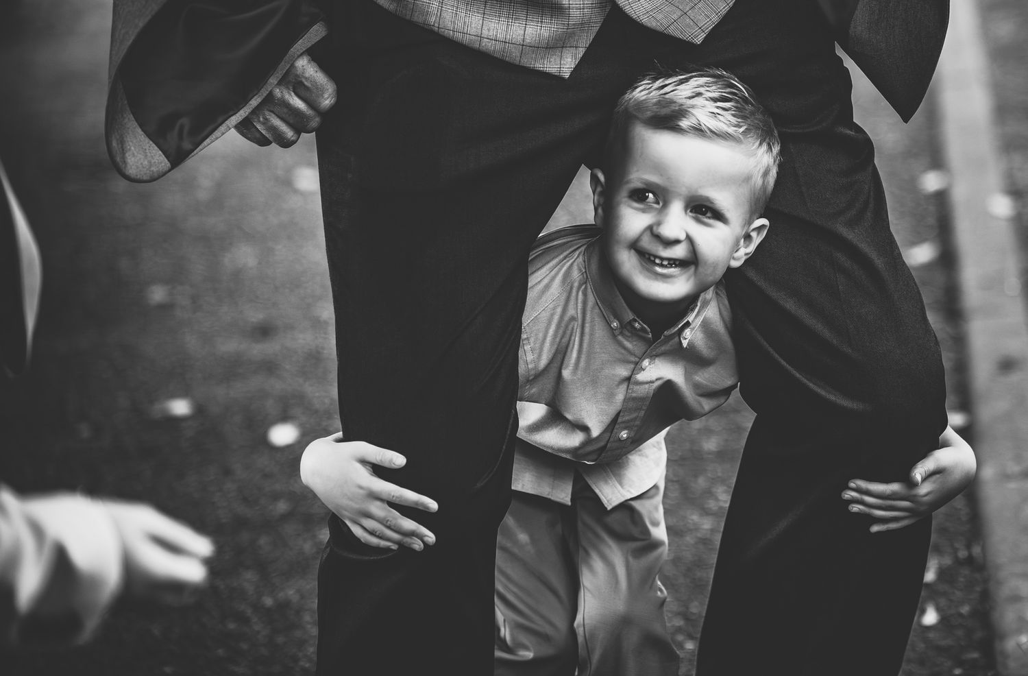 Young guests watch with delight during a festive wedding celebration.
