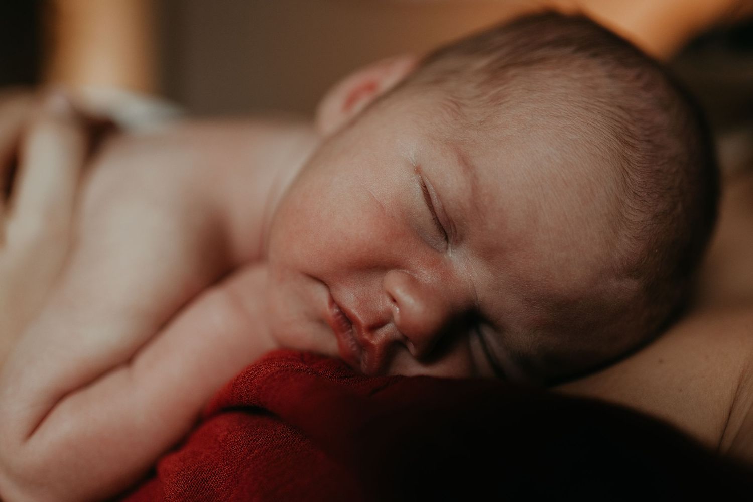 a new born baby sleeping