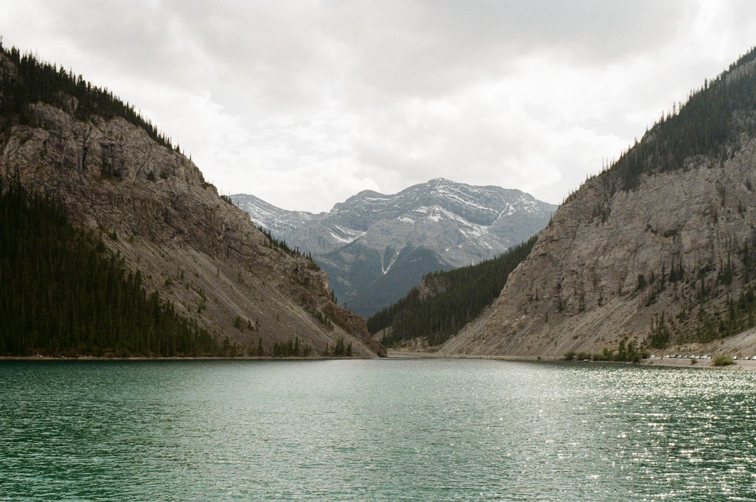 35 mm film photo of Spray Lakes Reservoir in Kananaskis