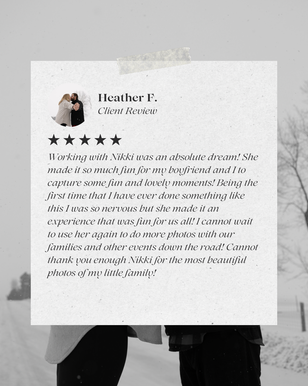 real reviews from couples with Nicole Byers photography