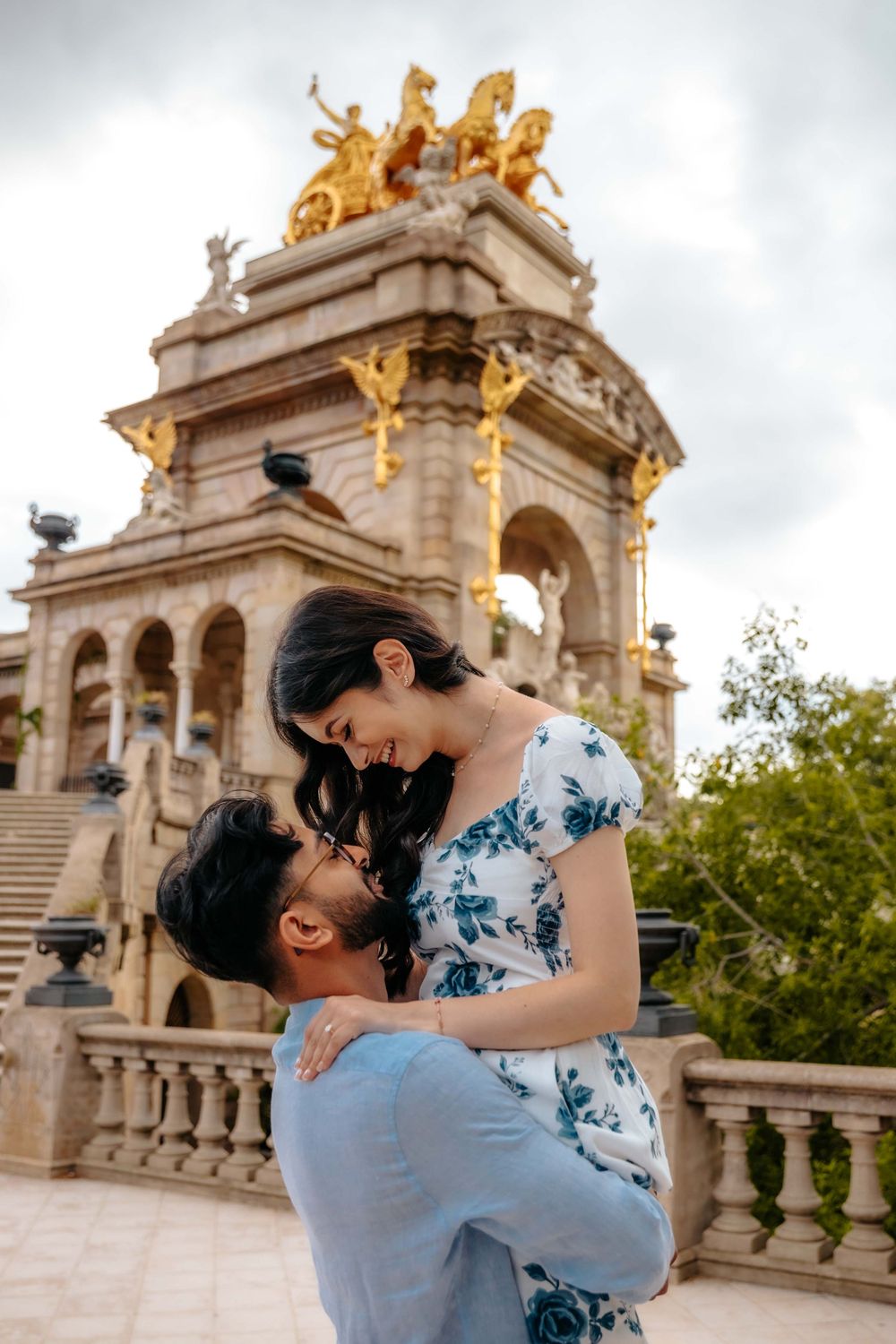 Intimate proposal moments Barcelona