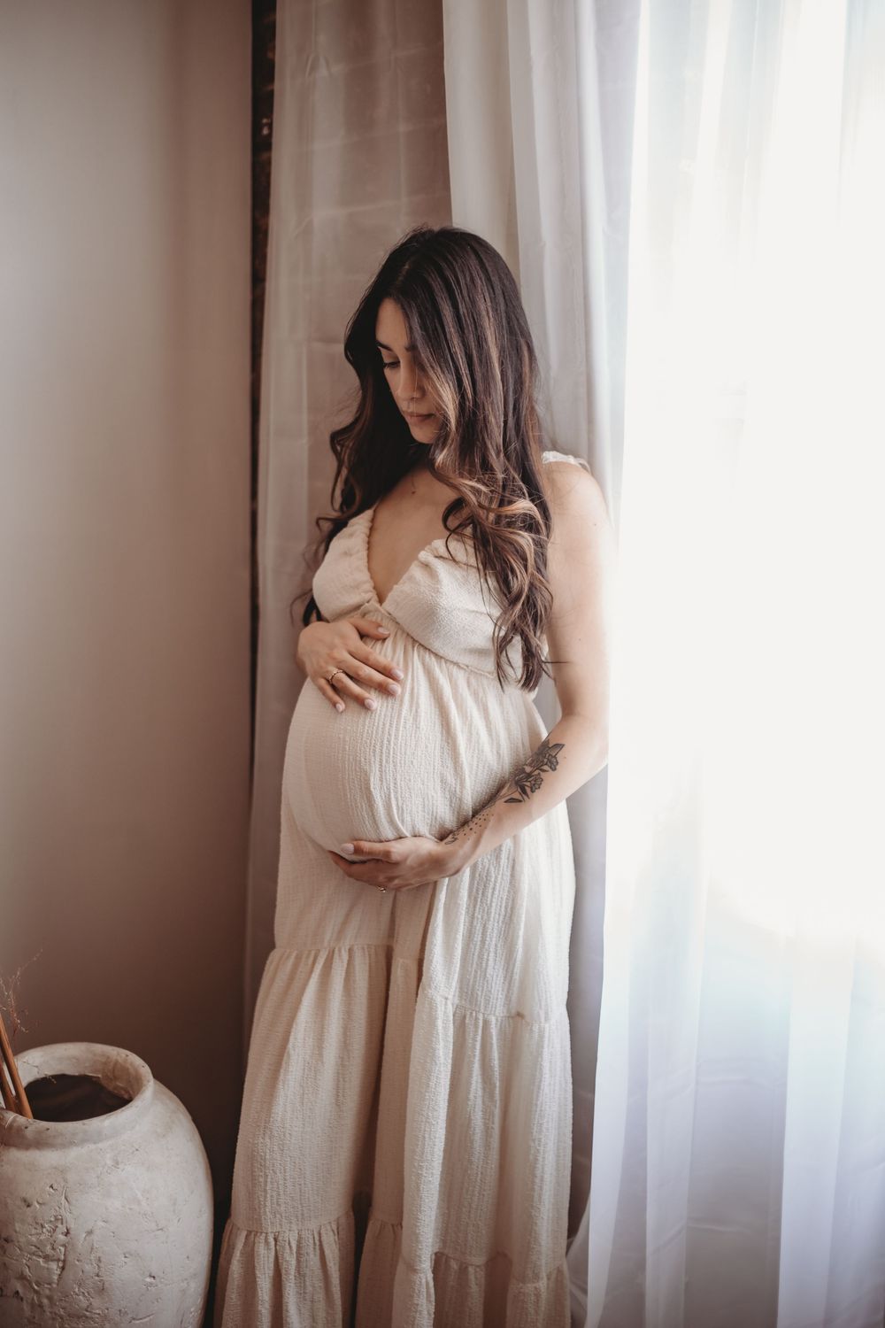 studio maternity session
