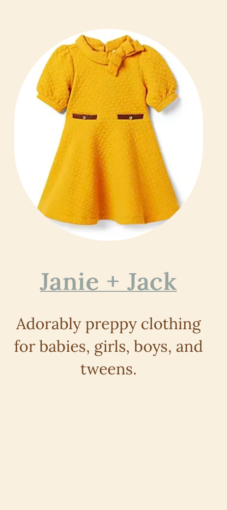 Bright yellow textured girls dress with bow collar and puff sleeves from Janie + Jack.