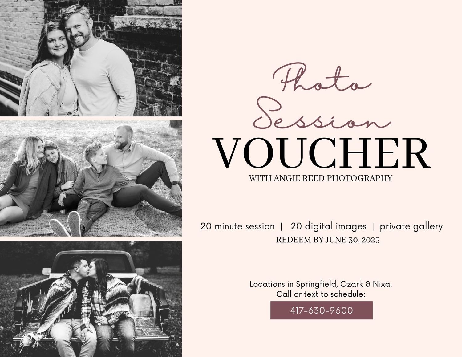 Valentine's Day photo voucher Springfield, Missouri