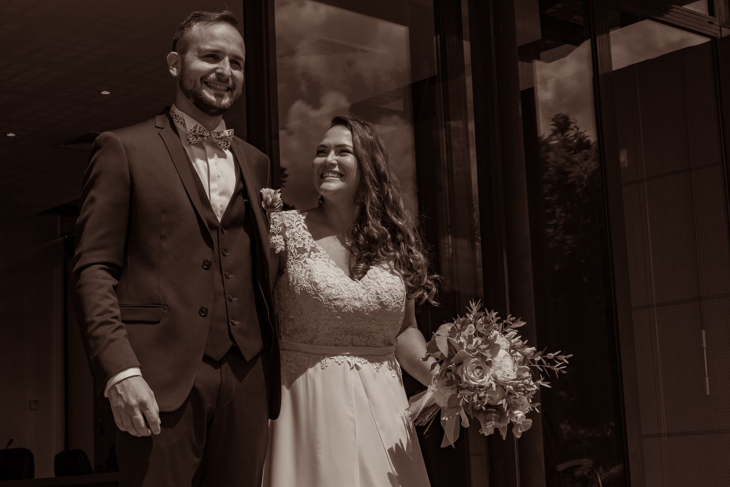 Reportage photo mariage sortie mairie