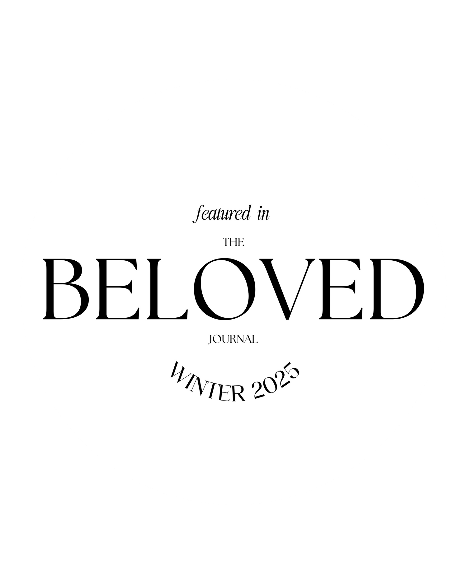 Badge of featured photographer in the beloved family photography journal winter issue 2025