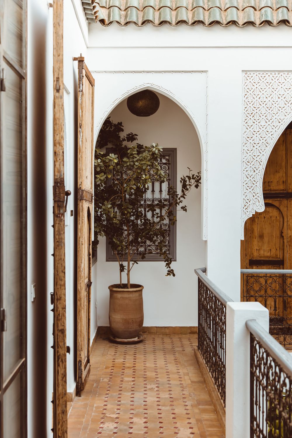 Chambre riad décoration artisanale Maroc