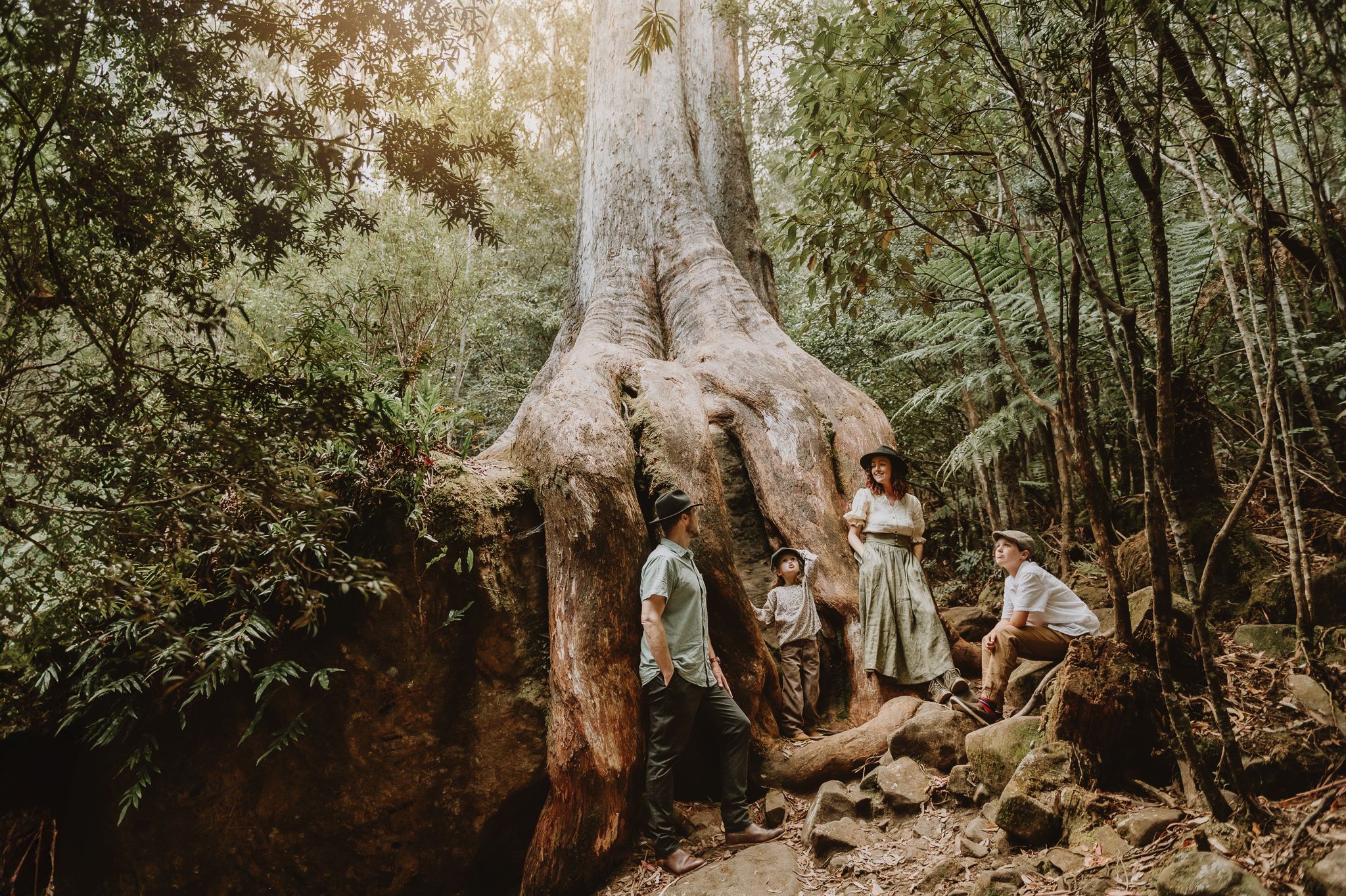 Hobart family photographer joss jensen photography captures this image at the octopus tree on mount wellington in tasmania