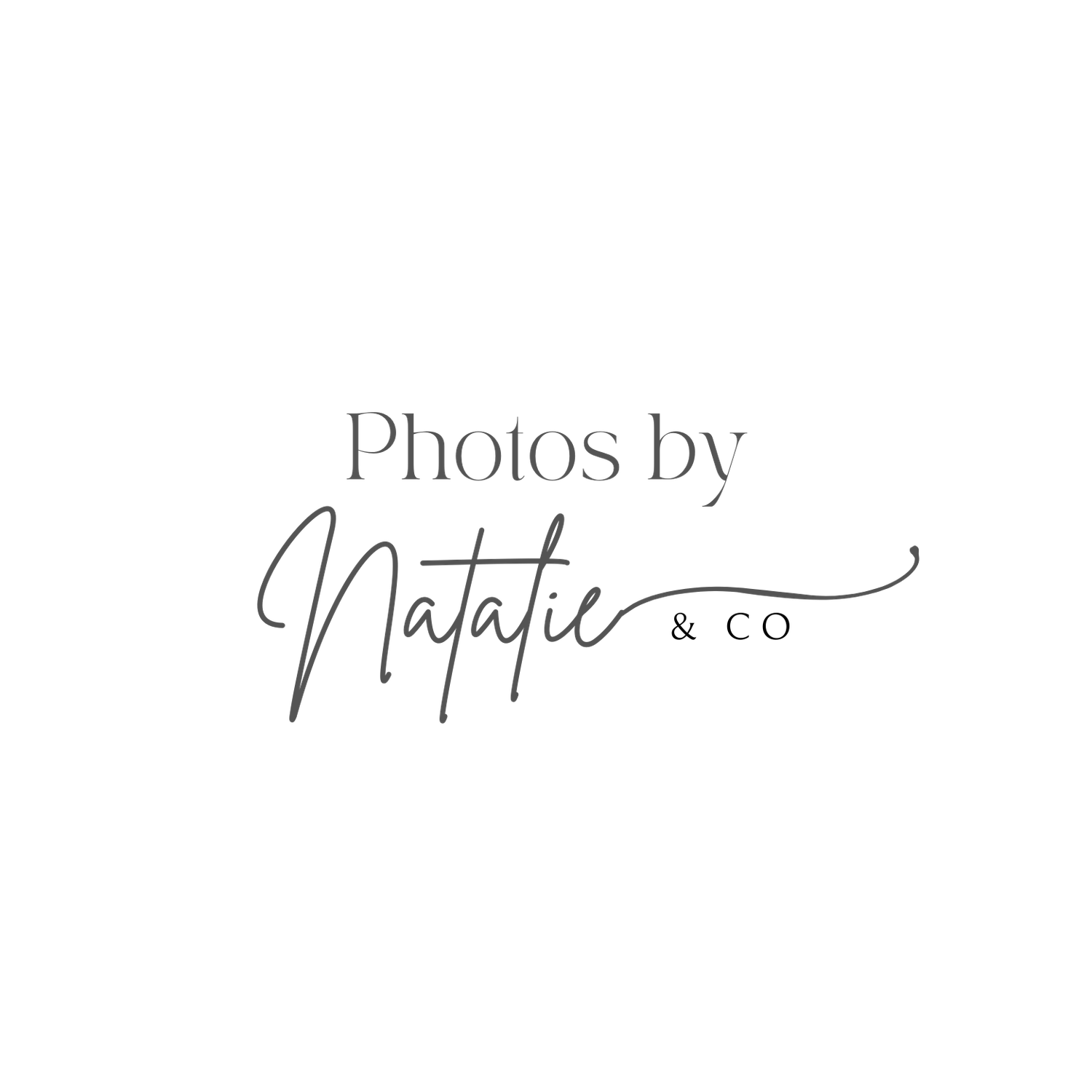 Elegant watermark logo design in black with cursive text reading 'Photos by' and signature-style calligraphy.