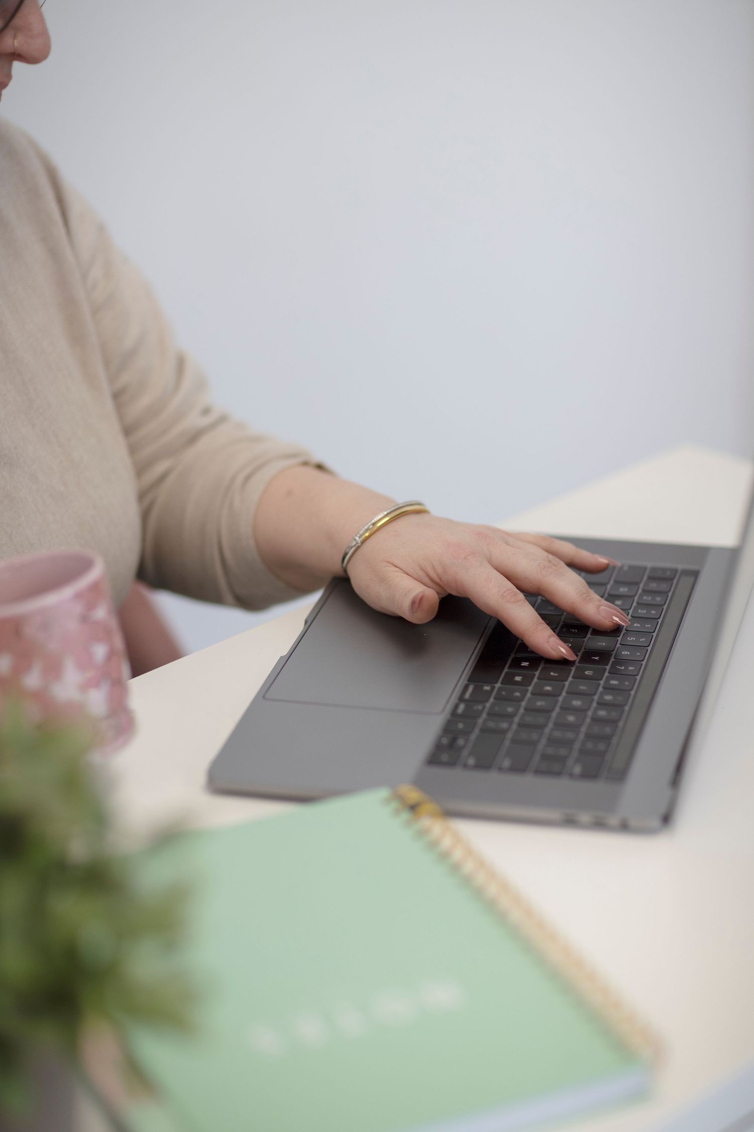 Photo of someone working on a computer