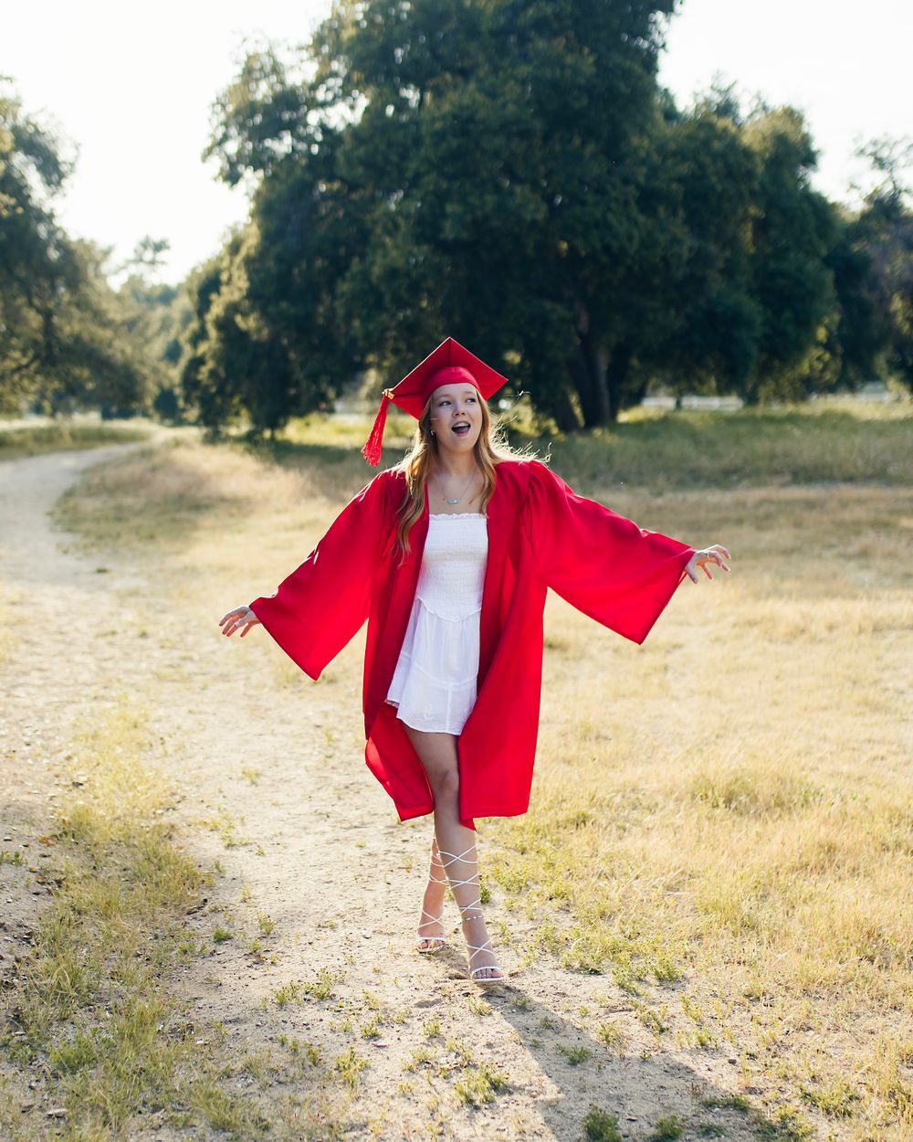 Graduate outdoor session in Yucaipa, CA by Bella Skye Photography.