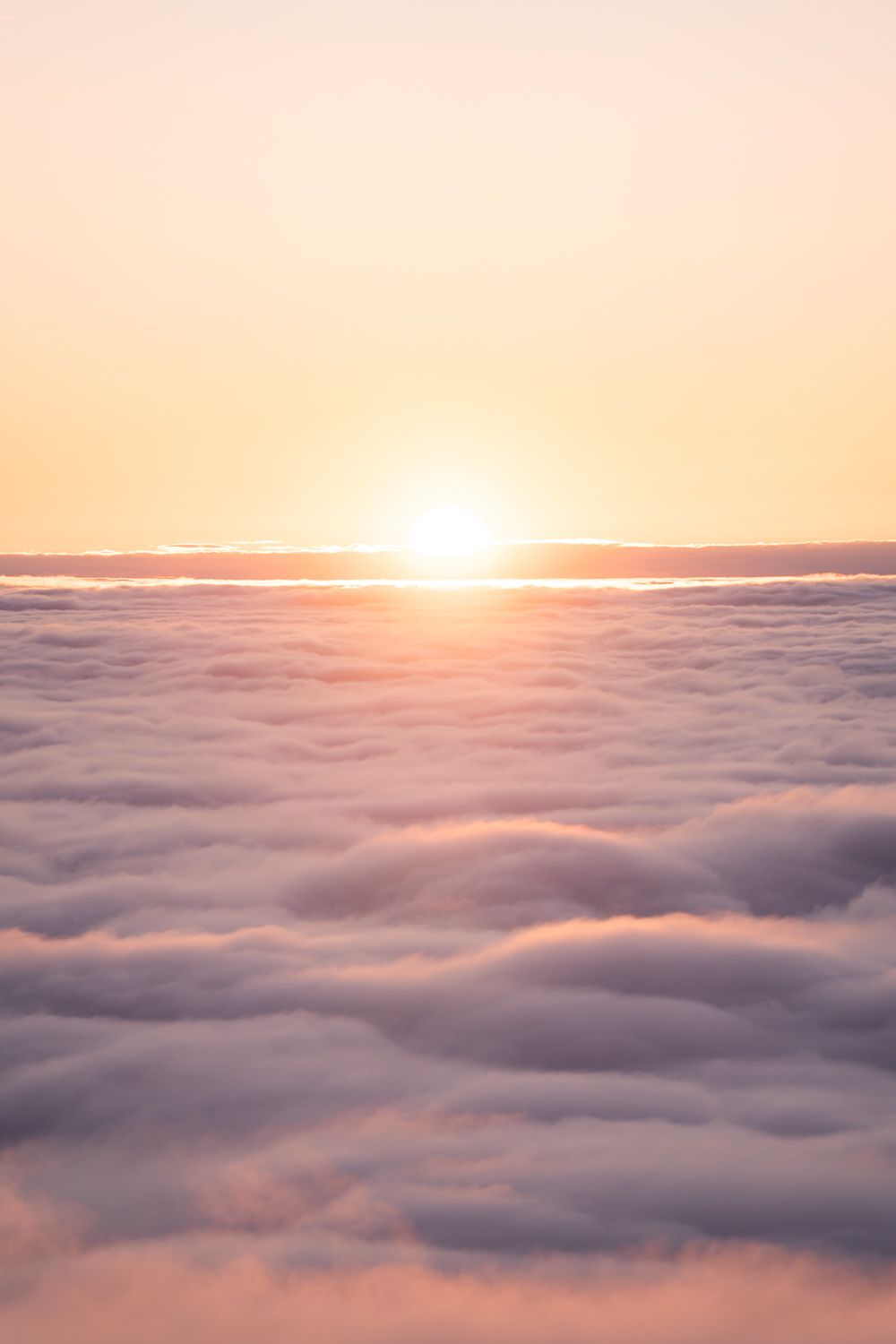 coucher de soleil depuis le Revard sur une mer de nuages