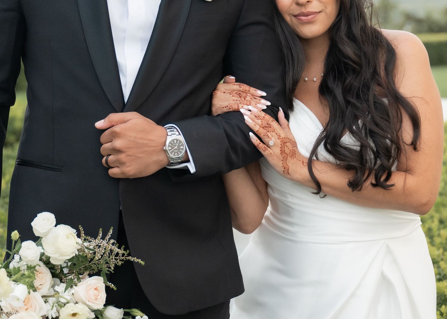 Wedding day details with a bride and groom at Willow Heights Mansion in Morgan Hill, California.