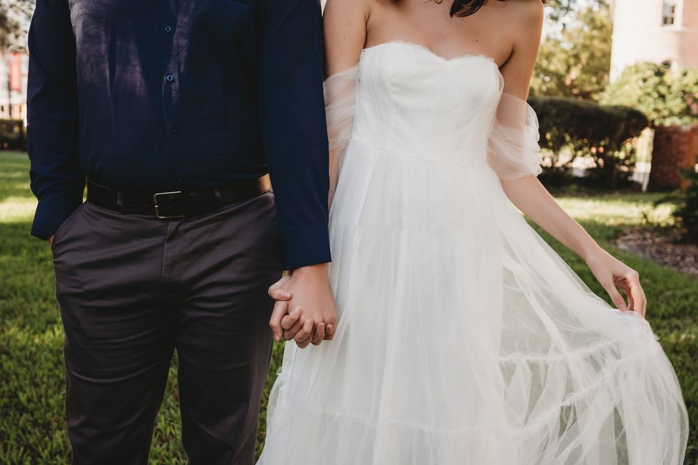 Early morning engagement photography at The Henry B. Plant Museum in Tampa Florida