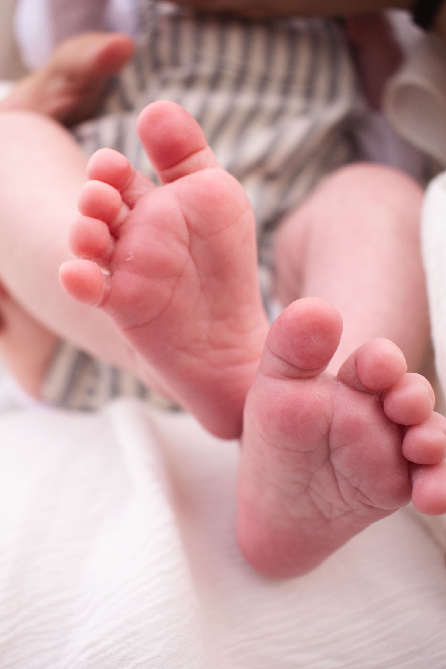 newborn toes and feet as they stretch out during a newborn photoshoot at Maitland NSW