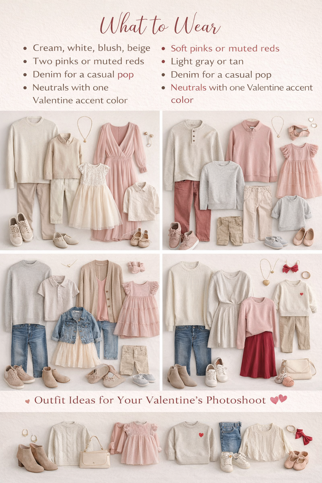 Valentines day outfit ides. photoshoot option ideas for families for photoshoot. greeley colorado, northern colorado, front range colorado