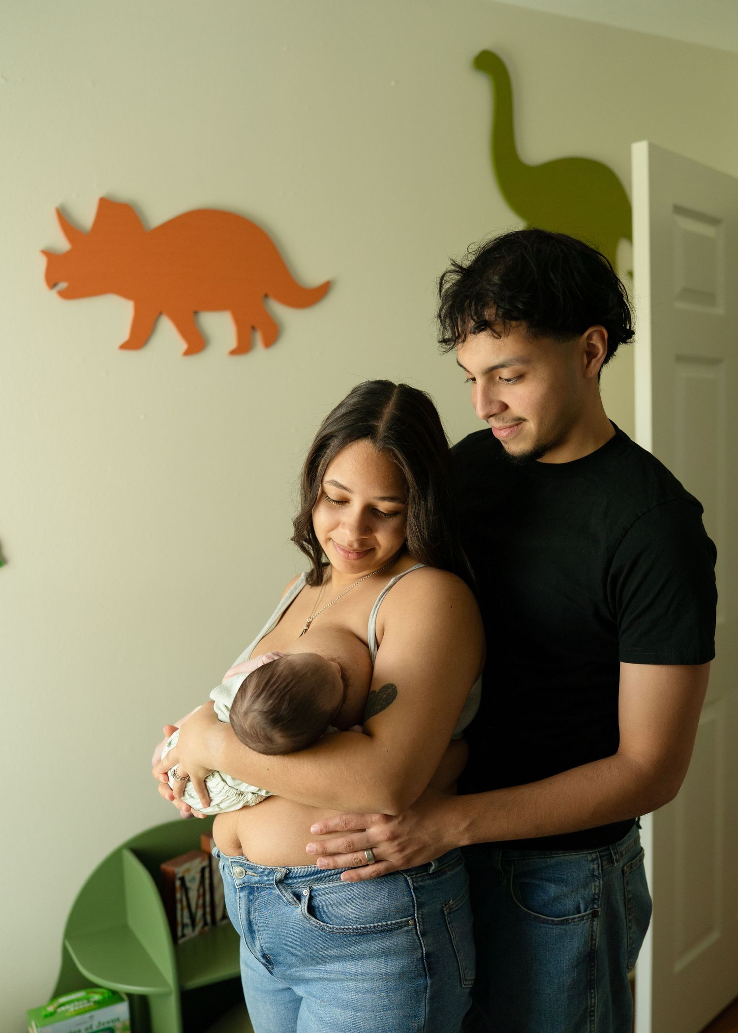 Cozy nursery newborn photos captured in Houston in-home photography session