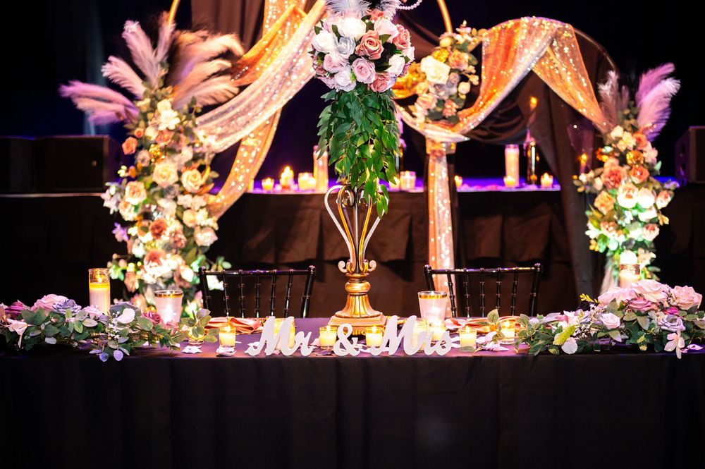 The bride and groom's table.