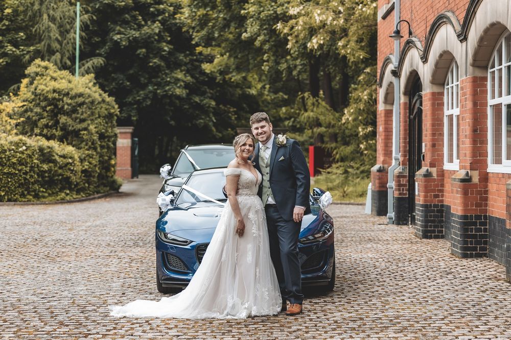 Couple portrait at The Pumping House wedding venue Nottinghamshire.