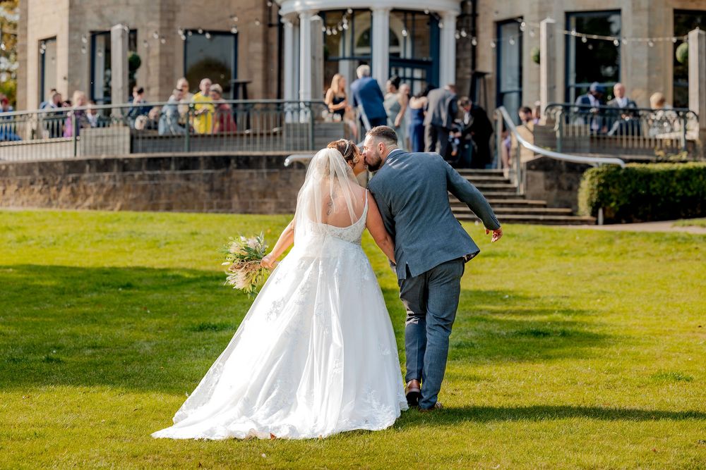 Natural wedding moment at The Carr Bank Wedding venue Nottinghamshire.