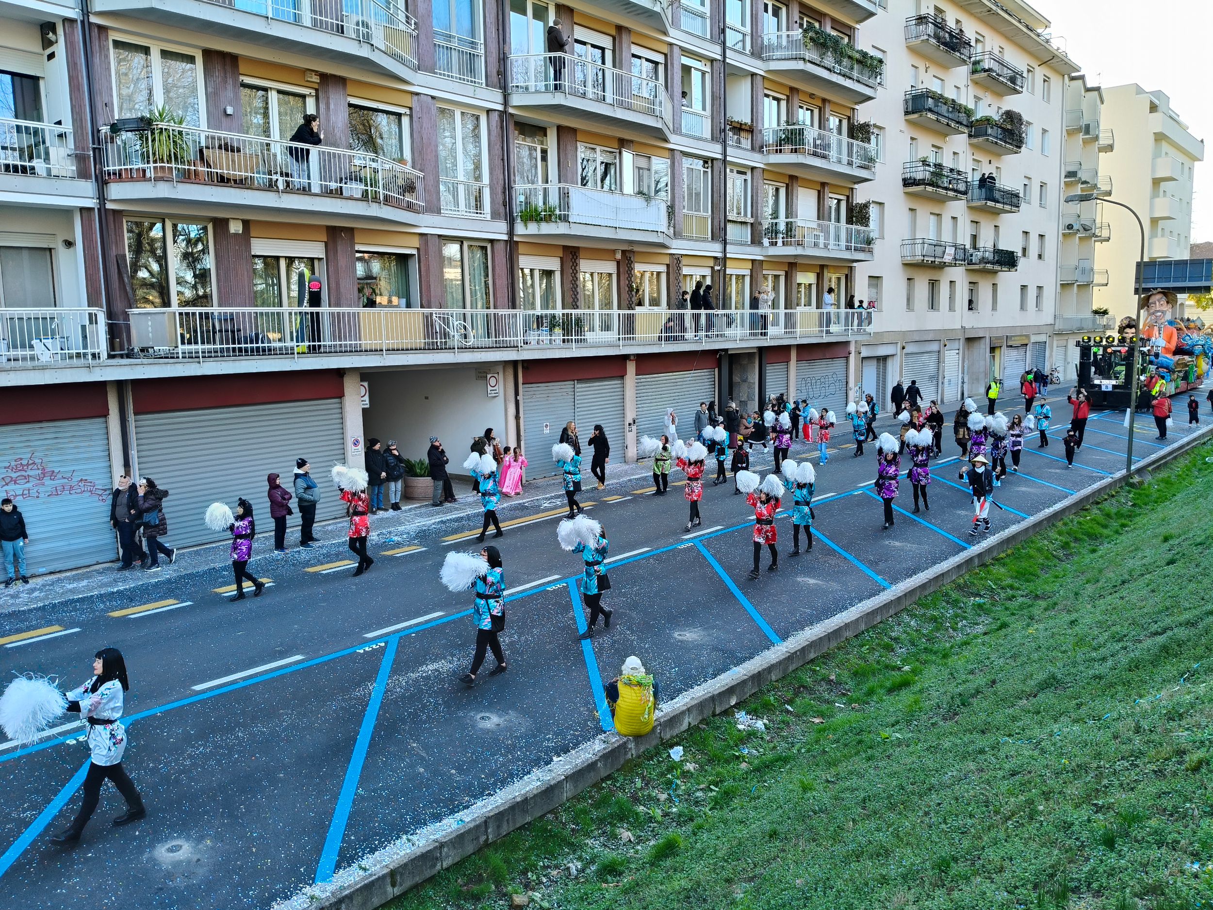 Treviso Carnival Parade 2026. The Friends of the Falzè Carnival with the show “Landing in the East”.