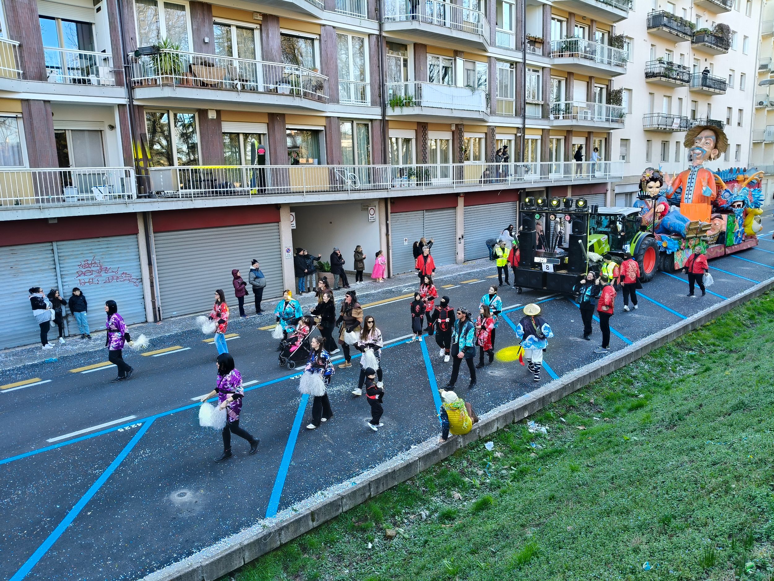 Treviso Carnival Parade 2026. The Friends of the Falzè Carnival with the show “Landing in the East”.