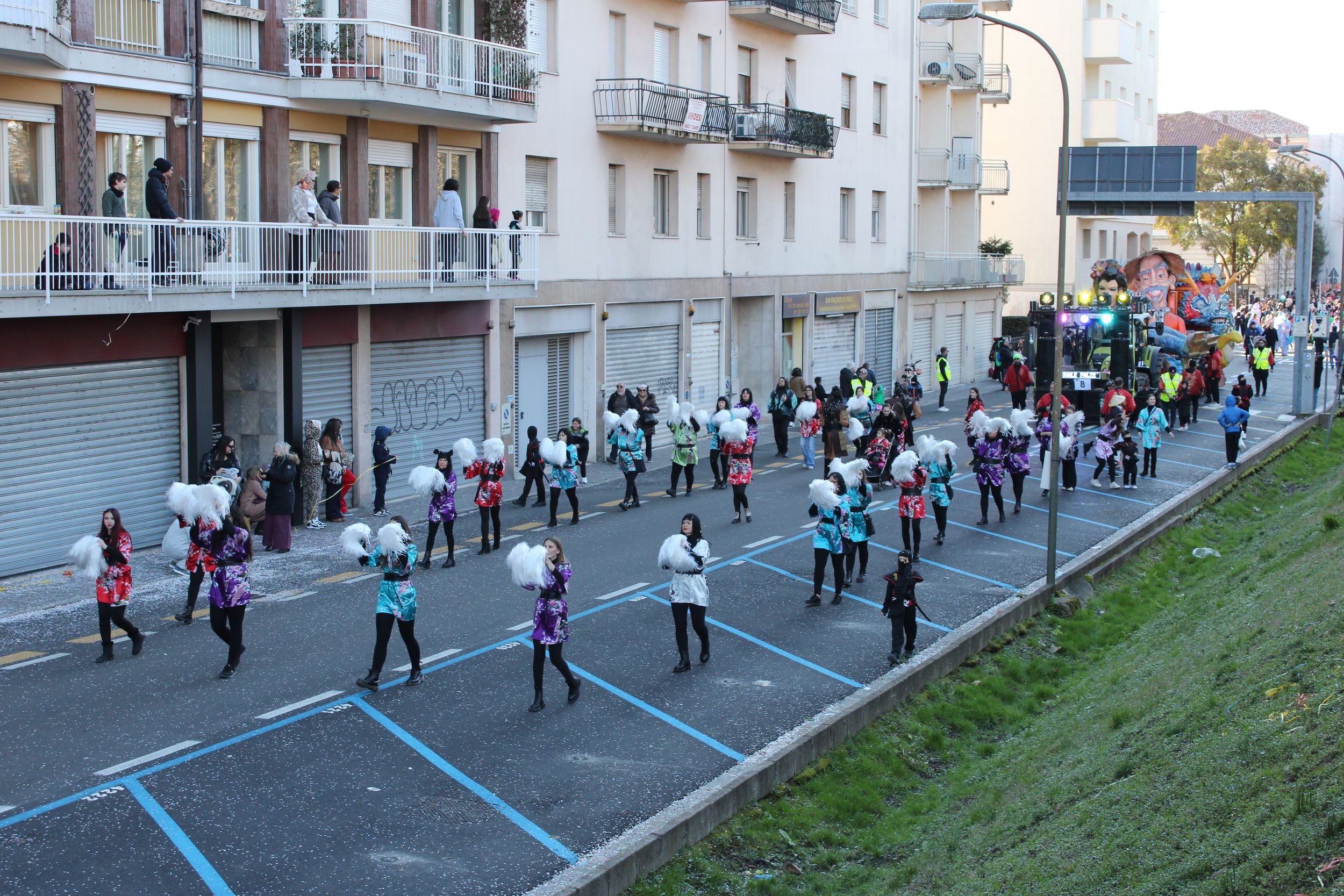 Treviso Carnival Parade 2026. The Friends of the Falzè Carnival with the show “Landing in the East”.
