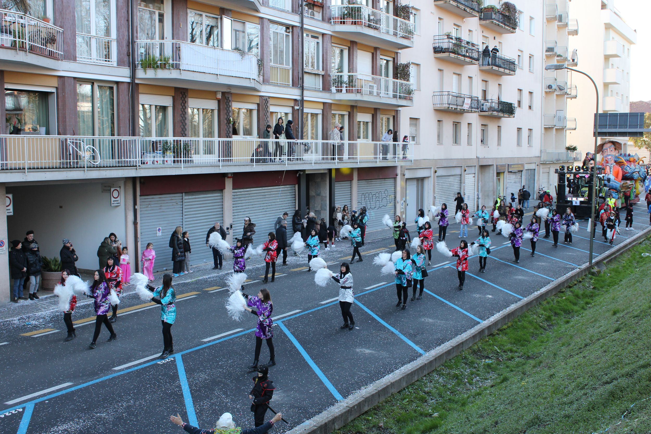 Treviso Carnival Parade 2026. The Friends of the Falzè Carnival with the show “Landing in the East”.
