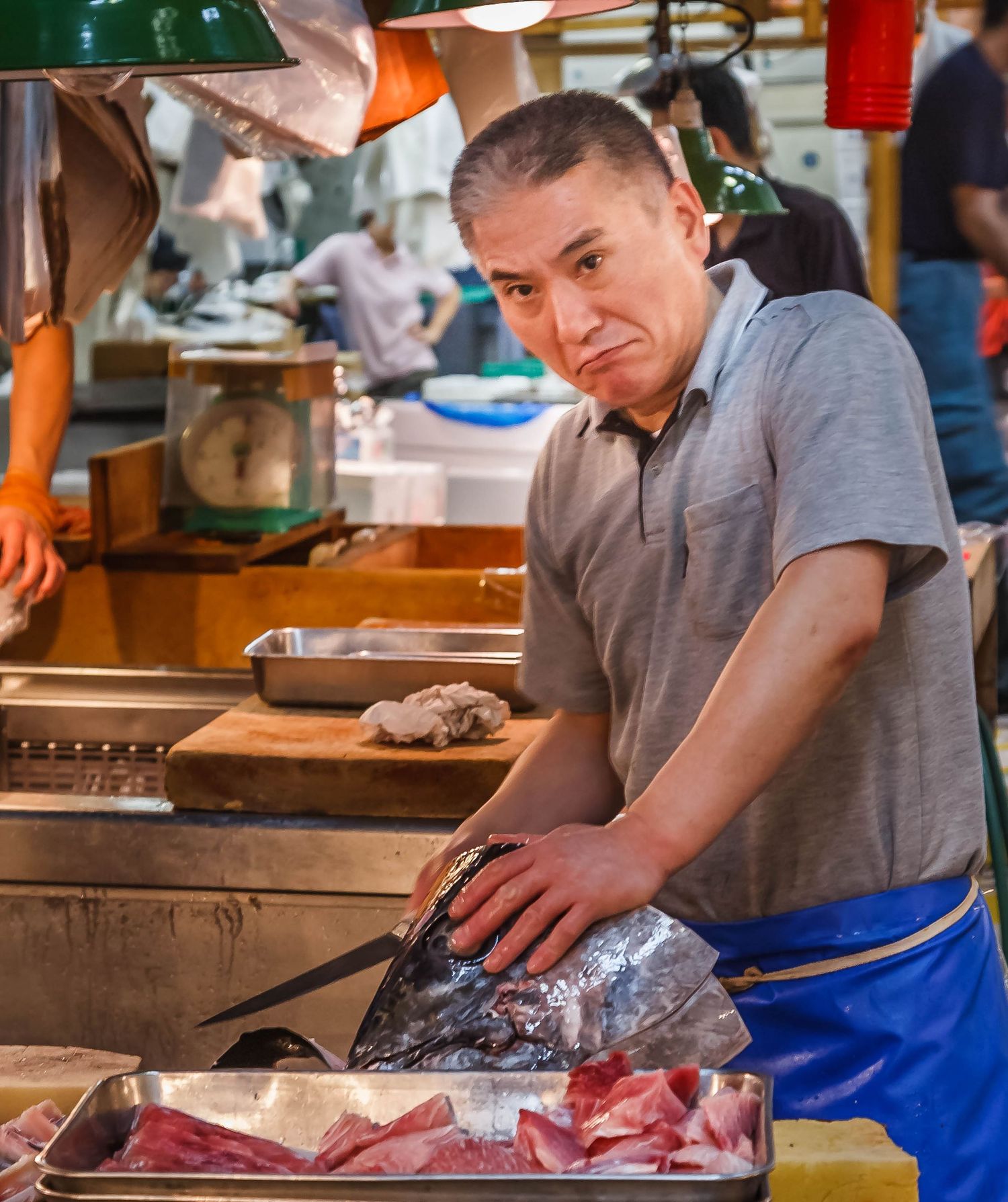 Tsukiji Outer Market, Tokyo, Japan, fish market