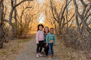 family of three at Motherwell homestead