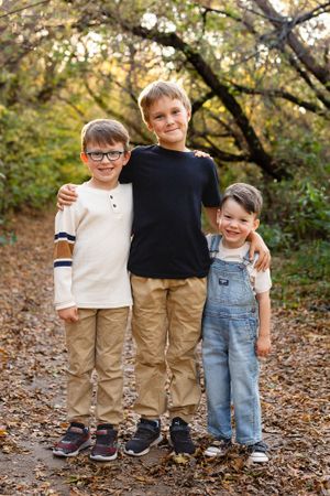 brothers striking a pose at echo park trails