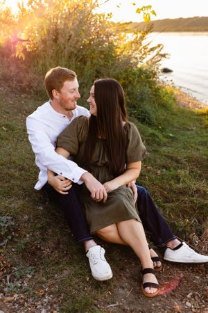 couple looking into each others eyes