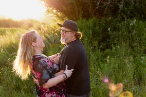 husband and wife dancing